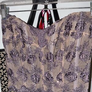 Victoria's Secret Lavender Lace Strapless corset